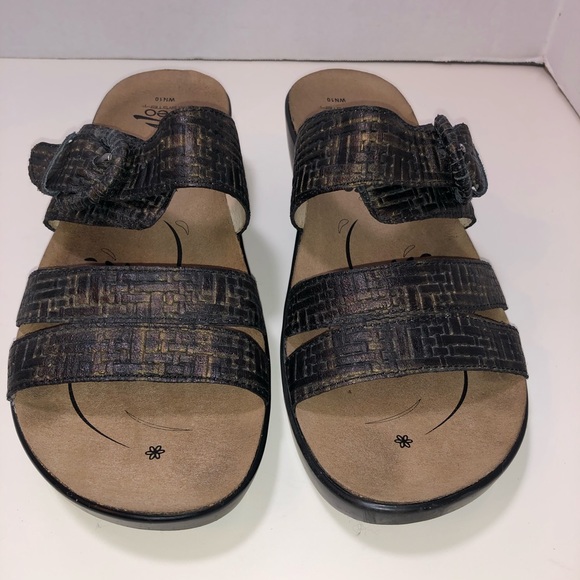 Abeo Dorin Leather Comfort Slides - Picture 3 of 9